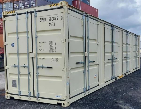 New One Trip 40ft High Cube Open Side 4-Door Shipping Storage Container