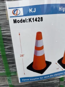 300Pcs Cones Safety Reflective Collars PVC Unbreakable Construction Road Parking