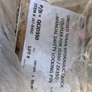 John Deere 350 Excavator Coupler Teran 100 Mm Pins Hydraulic Quick Attach New