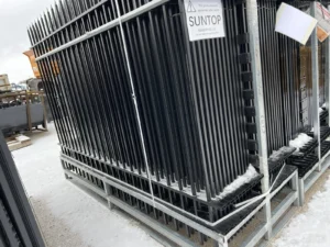 Two Racks Of 300 feet of steel fencing 10’ panels 7’ Tall 600 Feet Total Fence