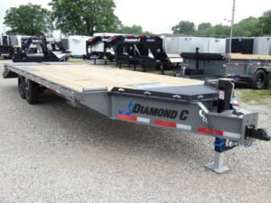 2025 Diamond C DEC208 102″x 24′ 18k Deck-Over Trailer With MAX Ramps Stock #301163 – Spencer Trailers
