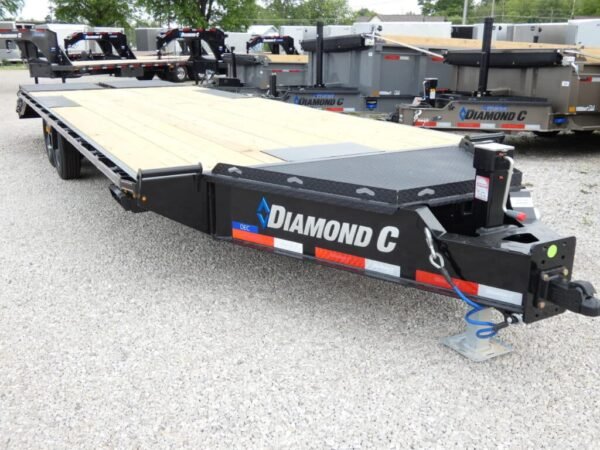 2025 Diamond C DEC208 102″x 26′ 18k Deck-Over Trailer With MAX Ramps Stock #301164 – Spencer Trailers