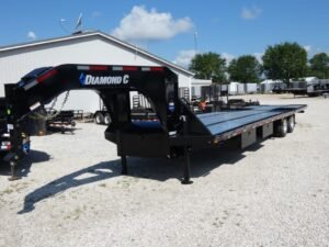 2025 Diamond C FMAX212 HDT 102″x 35′ 25.9k Hydraulic Dovetail Equipment Trailer Stock With Aluma-Trax Flooring Stock #302919 Goose Neck Trailers -…