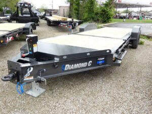 2025 Diamond C HDT208 80″x 22′ 18k Pintle Ring Hitch Split-Deck Tilt Equipment Trailer Stock #299091 Tilt Trailer – Spencer Trailers