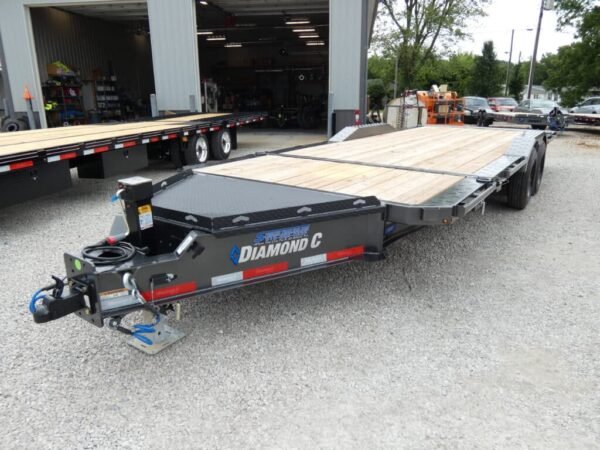 2025 Diamond C HXD 102″x 22′ 18k Extra Wide Split-Deck Tilt Equipment Trailer Stock #302754 – Spencer Trailers