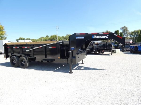 2025-diamond-c-lpt210-82-x-16-23k-goosneck-dump-trailer-with-ele 2025 Diamond C LPT210 82″x 16′ 23k Goosneck Dump Trailer With Electric Tarp Stock #303375 – Spencer Trailers
