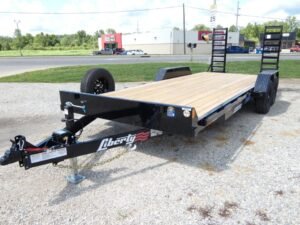 2025-liberty-le-83-x-20-99k-equipment-trailer-with-stand-up-ramps-stock 2025 Liberty LE 83″x 20′ 9.9k Equipment Trailer With Stand-Up Ramps Stock #046989 – Spencer Trailers
