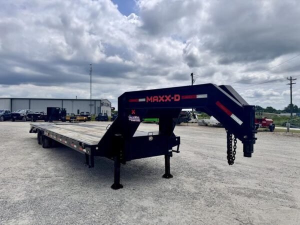 2C04A271-128D-4C31-84E4-5DE2FC14C7E7 2021 Maxx-D Trailers LHX10234 102″ X 34′ 40K (Rated at 25.9k) Flatbed Gooseneck W/ MAXX Ramps