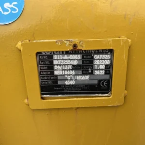 Cat 325 54 Inch Tooth Bucket 80 Mm Pins Excavator Teran New