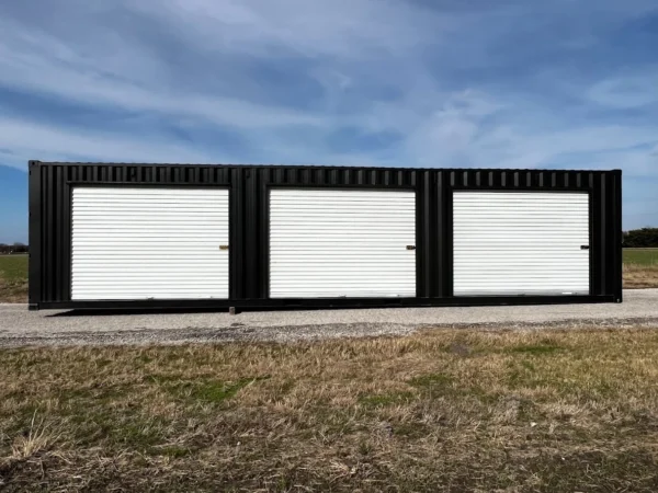 40ft Shipping Container w/3 Roll-Up Side Doors