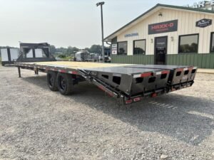 340CE2BF-D9B6-4634-ABE3-358A70C0C371-300x225 (1) Deluxe 25,000 GVWR Flatbed Tilt Gooseneck Trailer – Two 12K