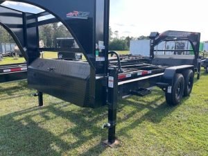 4-9-300x225 New 2026 Horizon 7 x 14 Gooseneck Roll Off Frame Trailer 14k GVWR