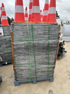 300Pcs Cones Safety Reflective Collars PVC Unbreakable Construction Road Parking