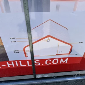 40x80x24 Double Truss Hoop Building Storage Shelter 21 Oz Canvas Fabric New