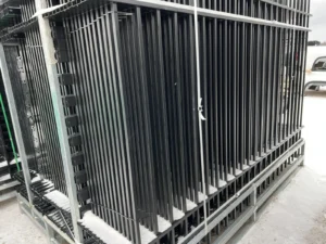 Two Racks Of 300 feet of steel fencing 10’ panels 7’ Tall 600 Feet Total Fence