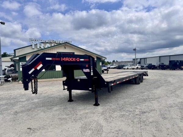 596B4C88-FC02-45D0-9DDA-02F8C9F051B7 2021 Maxx-D Trailers LHX10234 102″ X 34′ 40K (Rated at 25.9k) Flatbed Gooseneck W/ MAXX Ramps