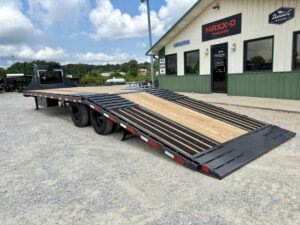 5F27ED94-B7EA-4A85-BEFB-1657472B07D6-300x225 Deluxe 25,000 GVWR Flatbed Tilt Gooseneck Trailer – Two 12K