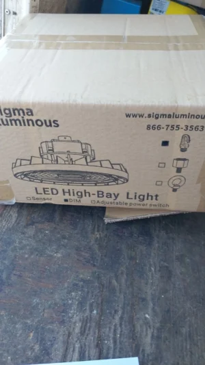 Sigma Luminous Led High Bay Light 100w 4000k Black 100-277v New