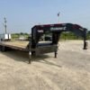 B5A9CF13-C0B8-4DBE-A133-E98244142663-1 (1) Deluxe 25000 GVWR Flatbed Tilt Gooseneck Trailer