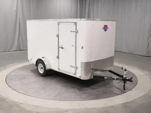 CO6X12CGRCMSTD-WHITE_0_White-100 6 X 12 Carry-On Enclosed Cargo Trailer