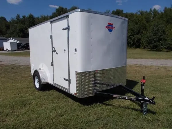 CO6X12CGRCMSTD-WHITE_0_White-101 6 X 12 Carry-On Enclosed Cargo Trailer