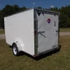 CO6X12CGRCMSTD-WHITE_0_White-102 6 X 12 Carry-On Enclosed Cargo Trailer