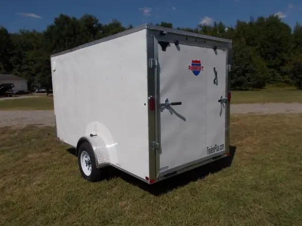 CO6X12CGRCMSTD-WHITE_0_White-102 6 X 12 Carry-On Enclosed Cargo Trailer