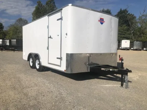 CO8.5X16CGRCM7KSTD-WHITE_0_White-101 8.5 X 16 Carry-On Enclosed Cargo Trailer
