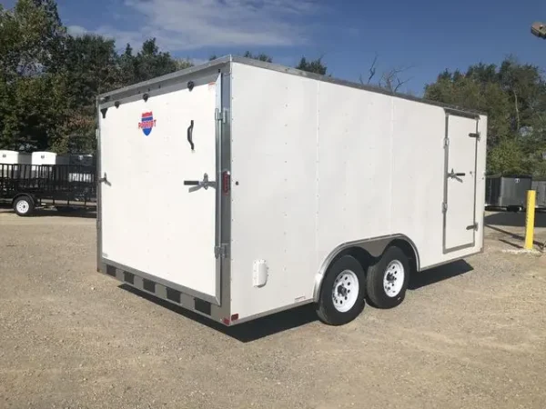 CO8.5X16CGRCM7KSTD-WHITE_0_White-102 8.5 X 16 Carry-On Enclosed Cargo Trailer