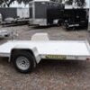 4.5×10 Aluminum Tilt Utility Trailer with a Gas Cylinder