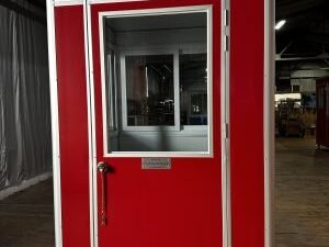 5×5 Economy Steel Guard Shack, Red, Plain Jane