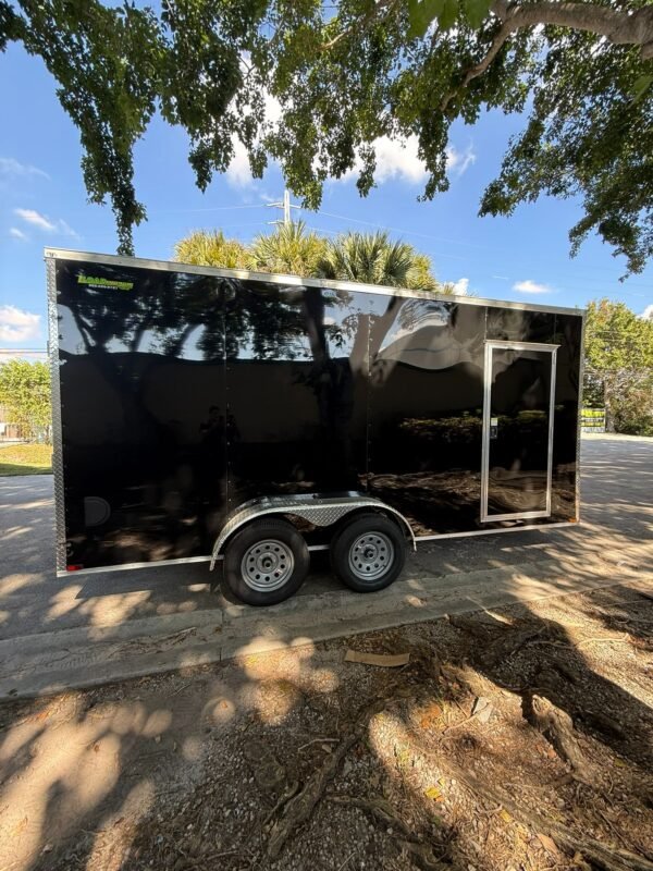 2-2 New 2026 Hook & Line 7 x 16 Enclosed Trailer 7k GVWR