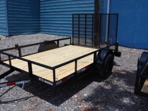 2025 6×10 Utility Trailer – 3K Single Axle, Wood Deck, Rear Gate