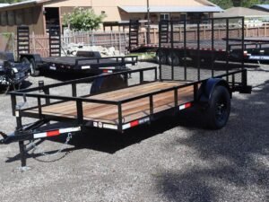 2025 6×12 Utility Trailer – 3K GVWR, Triple Crown, Wood Deck, Black