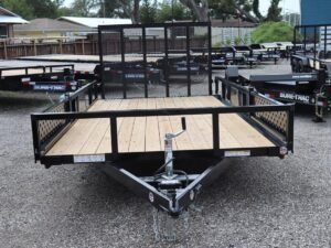 2025 7′ x 14′ Tube Top ATV Utility Trailer – 5K Single Axle w/ Brakes, Black