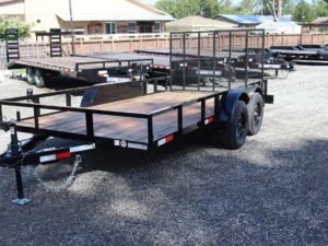 2025 7×14 Heavy Duty Tandem Axle Utility Trailer – 7K, Dexter Axles, Black