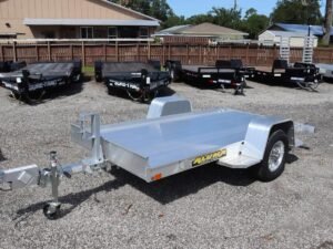 2026 Aluma 4’6” x 10’ Tilt Utility Trailer – Aluminum – Single Axle – VIN 305249