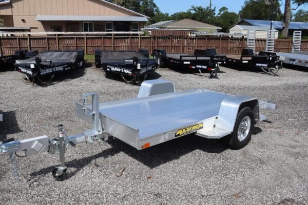 2026 Aluma 4’6” x 10’ Tilt Utility Trailer – Aluminum – Single Axle – VIN 305249