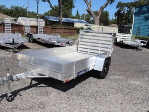 2026 Aluma 5’3” x 10’ Aluminum Utility Trailer – Solid Sides – Single Axle – VIN 305756