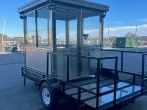 4-1-300x300 Trailer Mounted Guard Shack, 6.5×8 Stainless, w/HVAC and Electric, Honda Generator