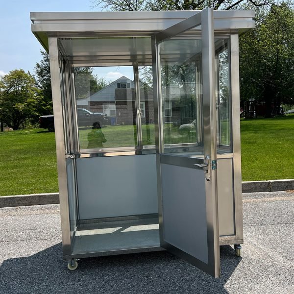 4-x-6.5-stainless-steel-swing-door3-600x600 4 x 6.5 Stainless Steel Guard Shack, Swing Door, Plain Jane