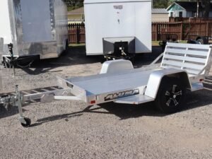 4.5×8 Aluminum Utility Trailer with 4 Stake Pockets