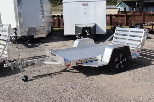 4.5×8 Aluminum Utility Trailer with 4 Stake Pockets