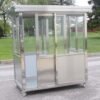 4 x 6.5 Stainless Steel Guard Shack, Double Sliding Door, Plain Jane