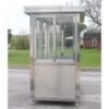 4 x 6.5 Stainless Steel Guard Shack, Double Sliding Door, Plain Jane