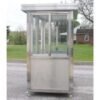 4 x 6.5 Stainless Steel Guard Shack, Double Sliding Door, Plain Jane