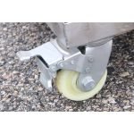 4 x 6.5 Stainless Steel Guard Shack, Double Sliding Door, Plain Jane