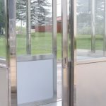 4 x 6.5 Stainless Steel Guard Shack, Double Sliding Door, Plain Jane