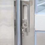 4 x 6.5 Stainless Steel Guard Shack, Double Sliding Door, Plain Jane