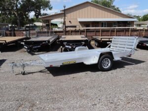 5.5×12 Aluminum Utility Trailer with a Bi-Fold Tailgate
